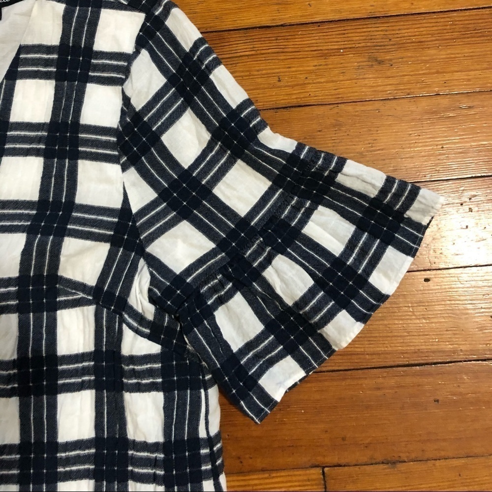 Madewell dresses madewell v neck blue white size 6 - Picture 4 of 7